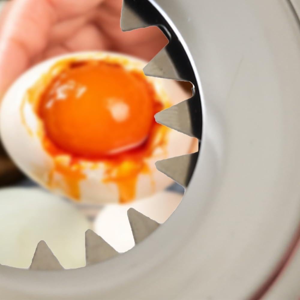 Cortador de Huevos Cocidos MayFancy de Acero Inoxidable 10x8.5cm