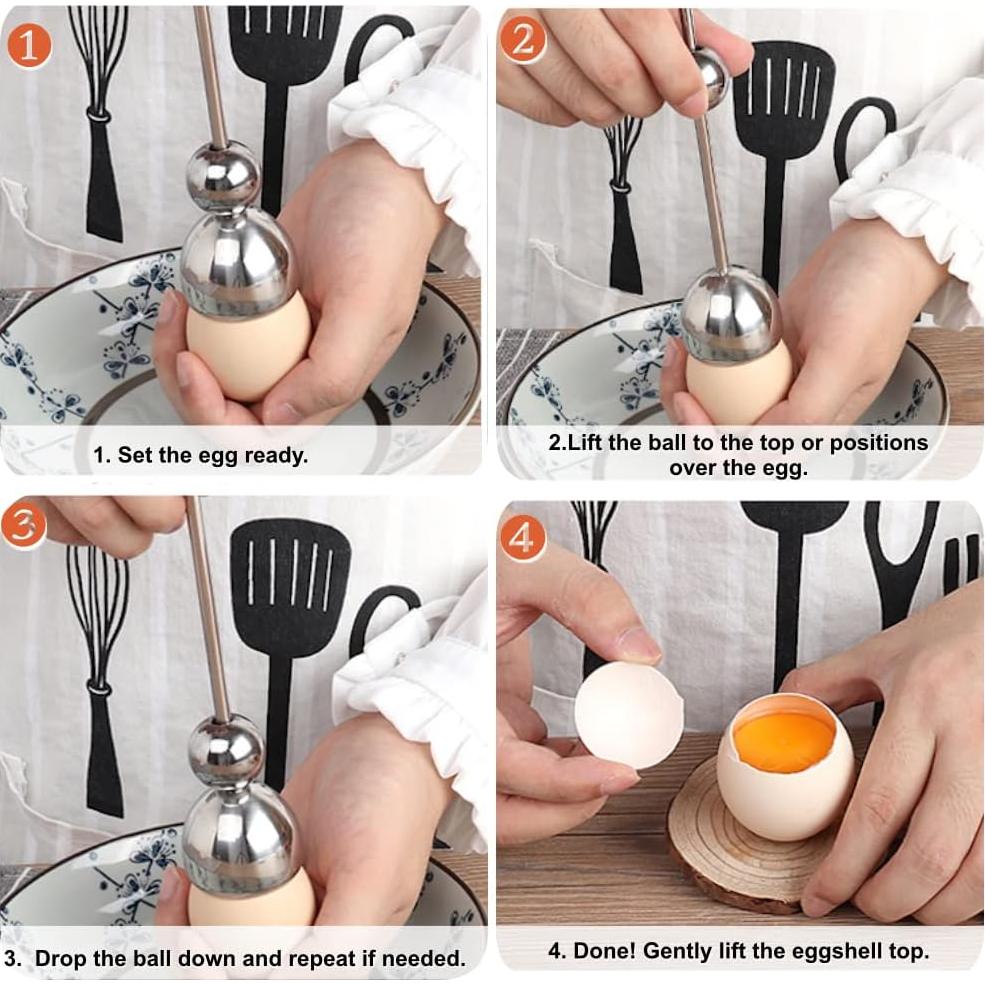 Cortador de Huevos Jawbush de Acero Inoxidable - Abridor Manual