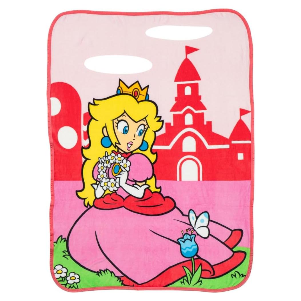Manta Suave de Peluche Franco Princesa Peach 116x152 cm