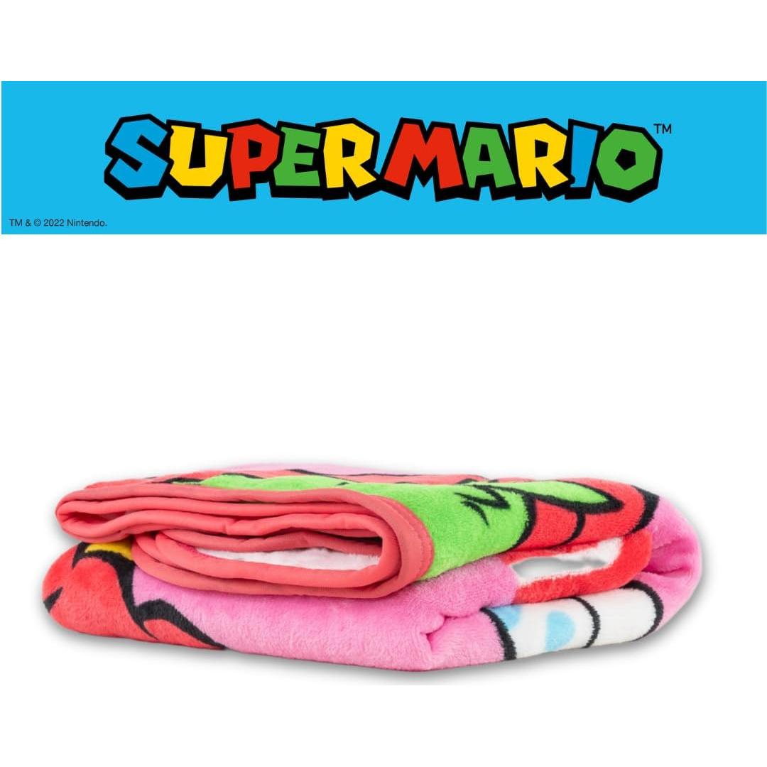 Manta Suave de Peluche Franco Princesa Peach 116x152 cm