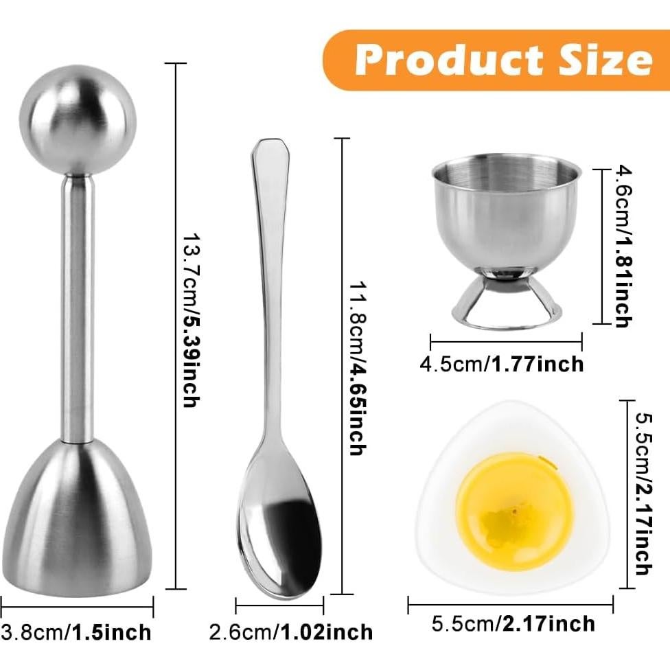 Juego de Cortadores de Huevos 10PCS Trasylph - Acero Inoxidable