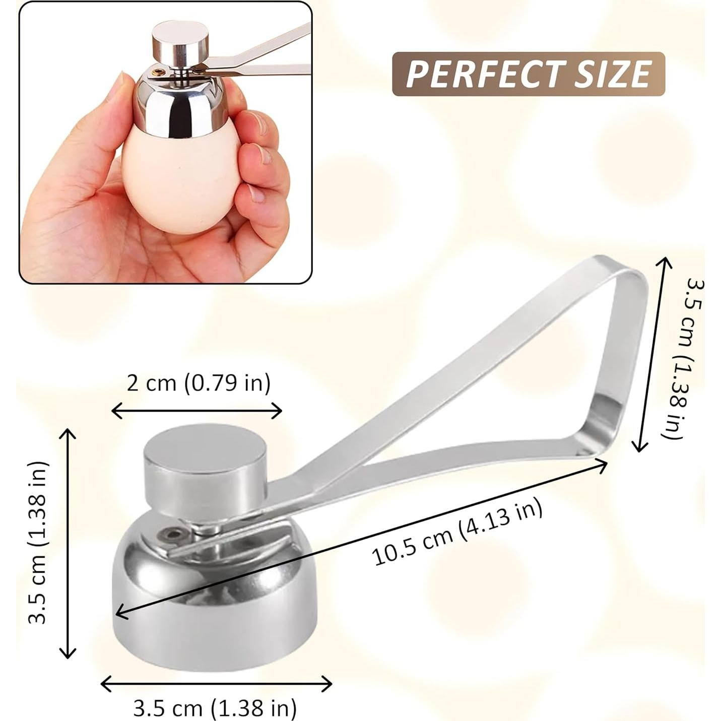 Cortador de Huevos Kolibrox de Acero Inoxidable Manual