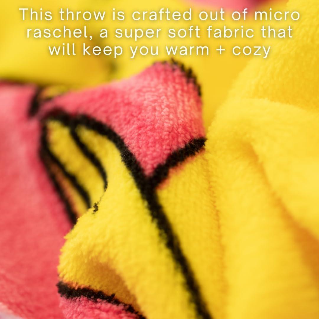 Manta Franco Pokémon Pikachu y Eevee 116x152 cm Suave