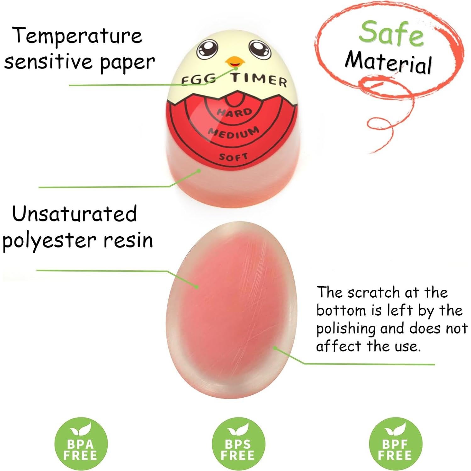 Temporizador de huevo Lasubst 2 unidades rojo y color