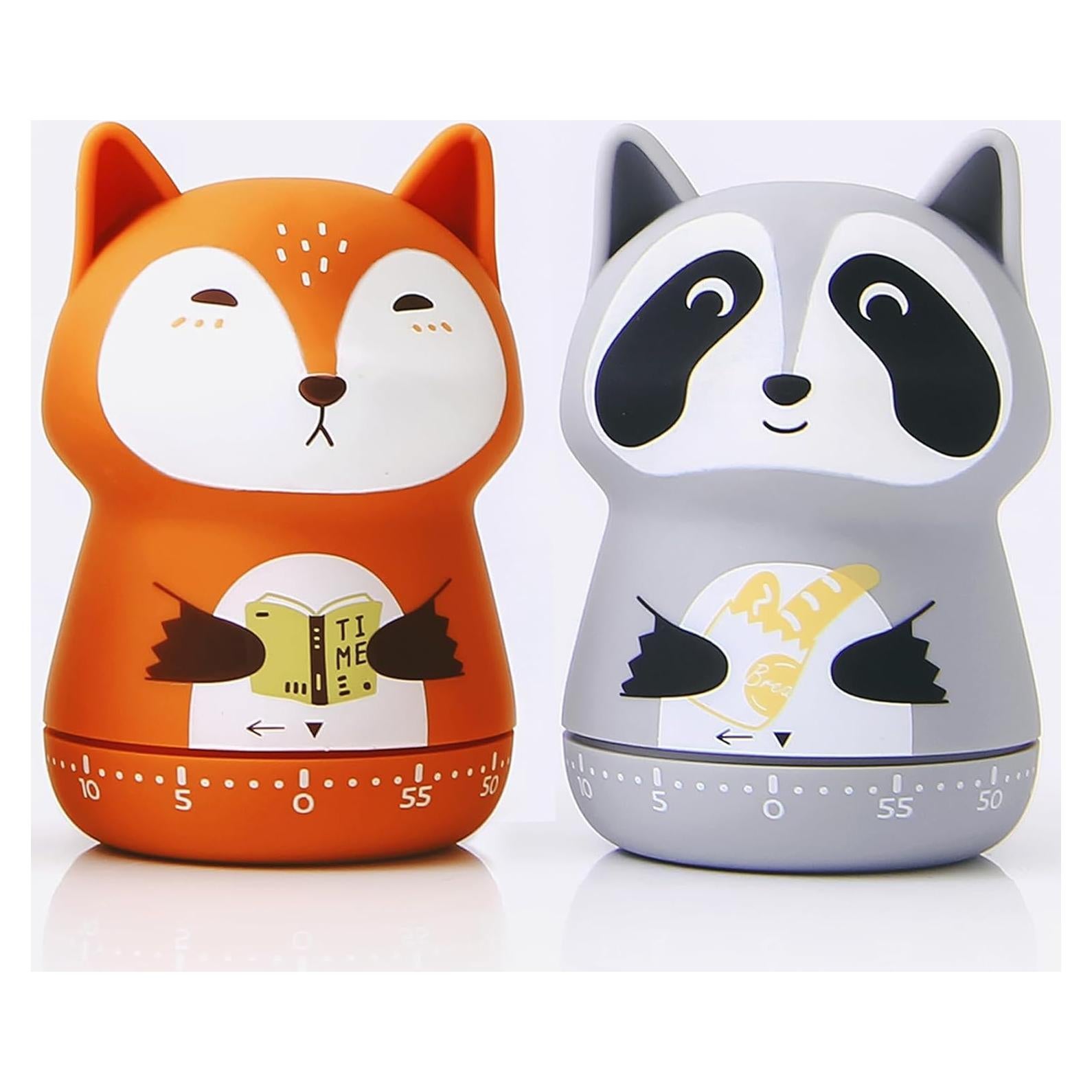Paquete de 2 Temporizadores de Cocina ELE DEPI - Zorro y Mapache