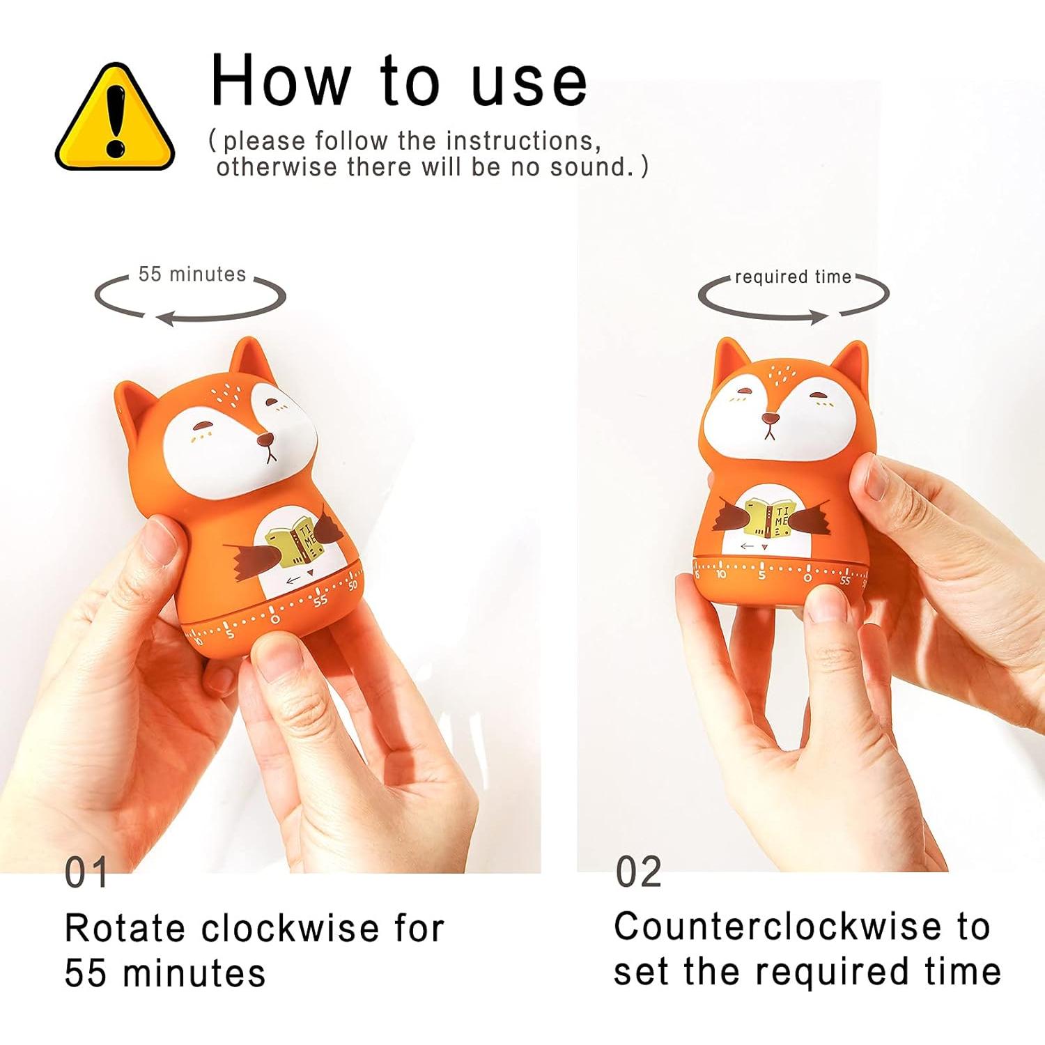 Paquete de 2 Temporizadores de Cocina ELE DEPI - Zorro y Mapache