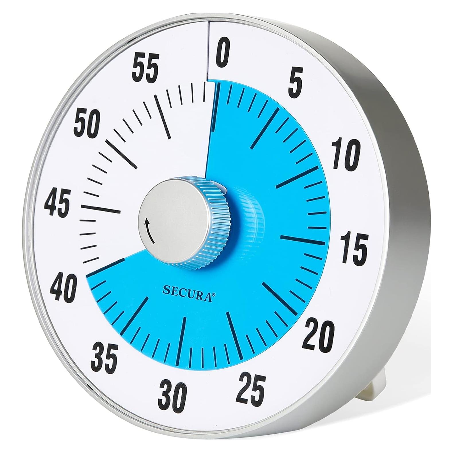 Temporizador Visual Secura 60 Minutos Azul 19 cm para Cocina y Aula