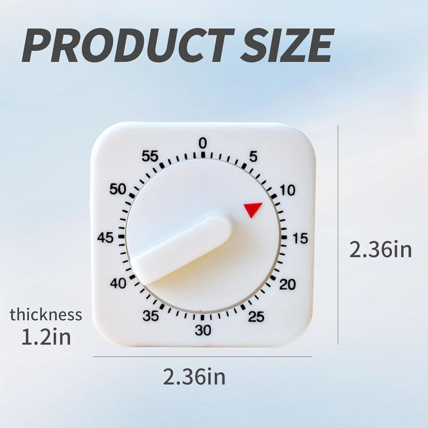 Temporizador Mecánico NIIIYTYB 60 Minutos Blanco Sin Baterías