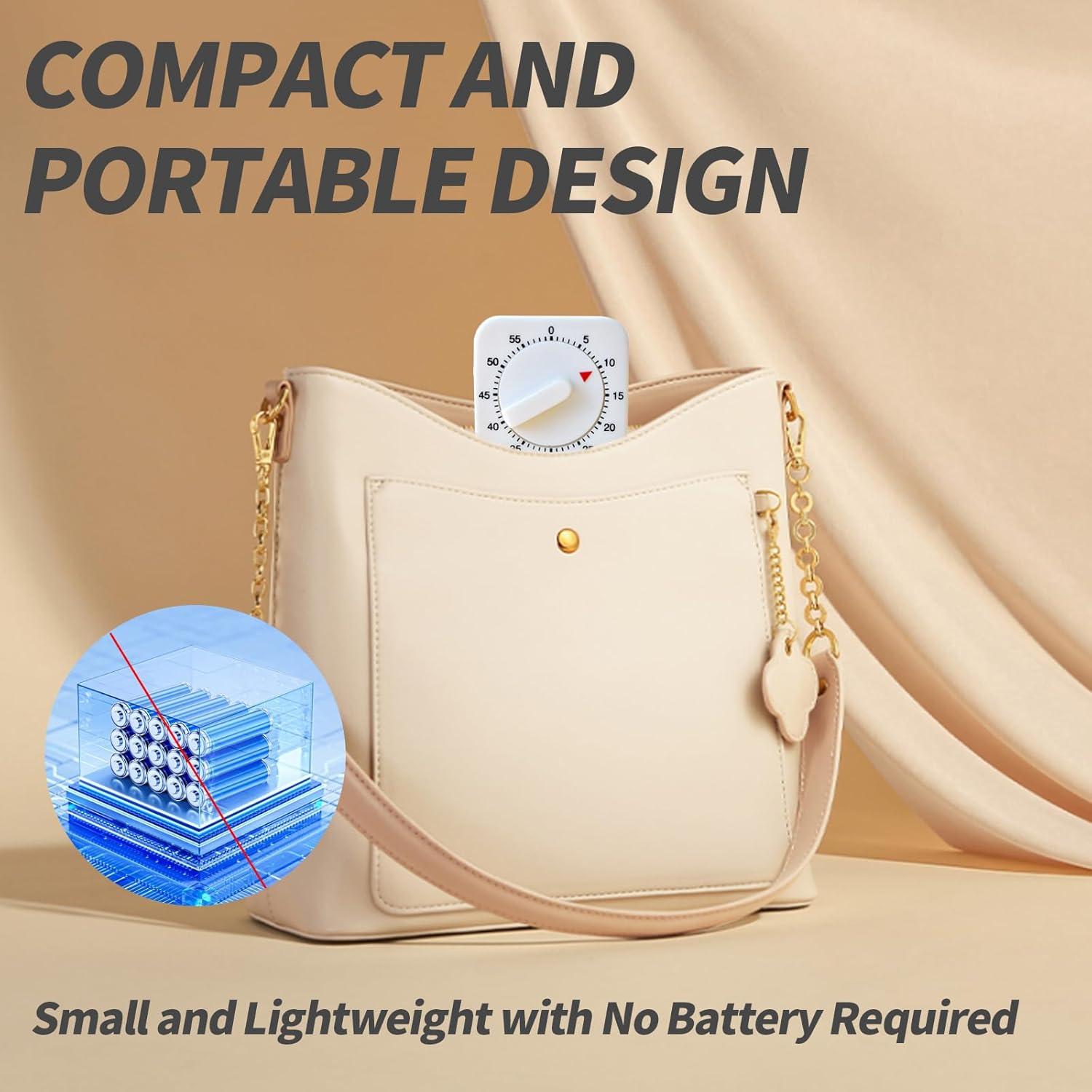 Temporizador Mecánico NIIIYTYB 60 Minutos Blanco Sin Baterías