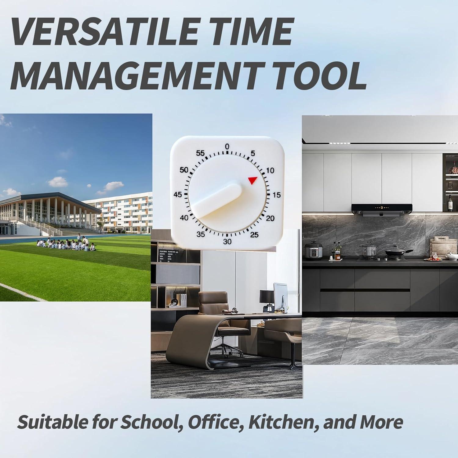 Temporizador Mecánico NIIIYTYB 60 Minutos Blanco Sin Baterías