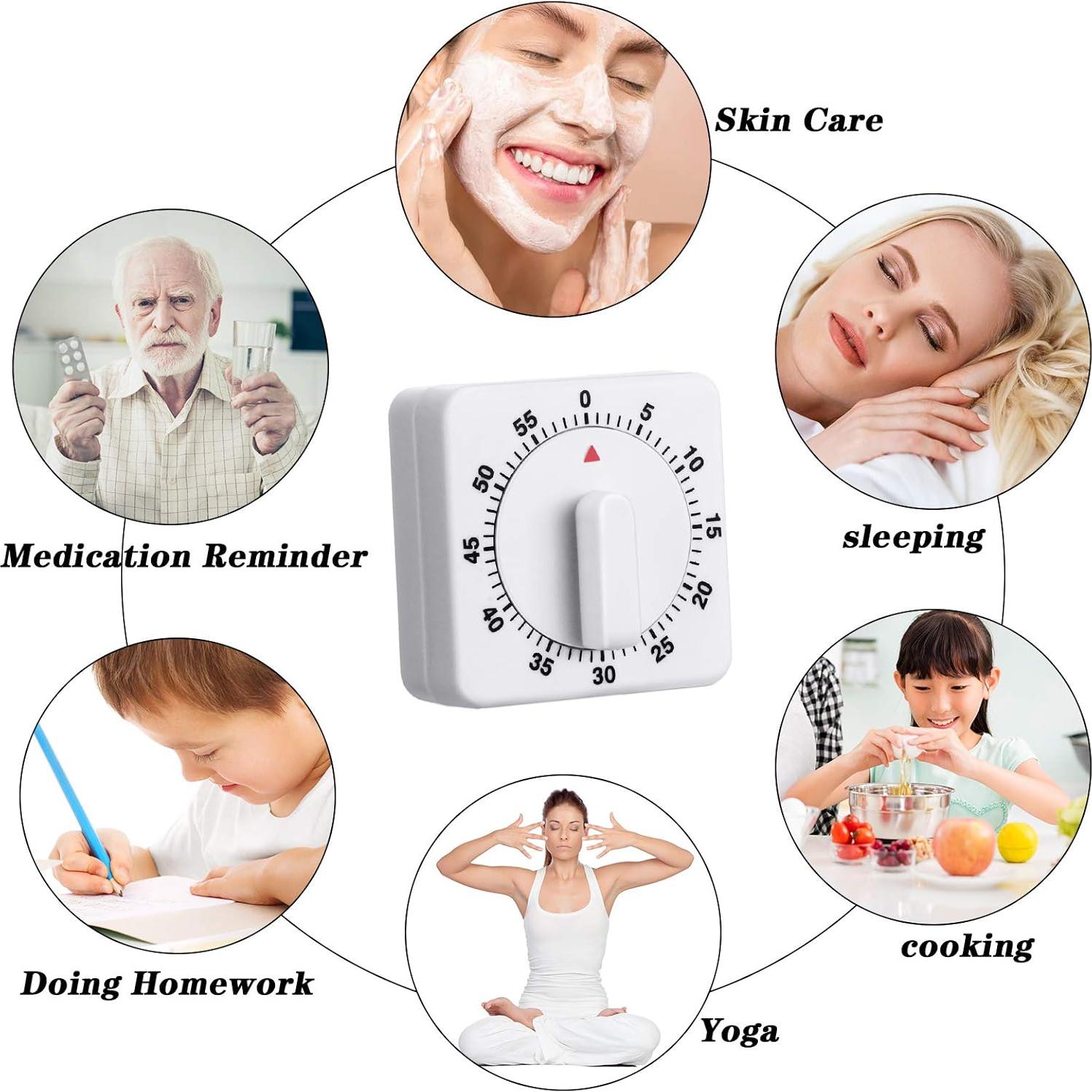 Temporizador de Cocina Weewooday 60 Minutos 2 Piezas Mecánico