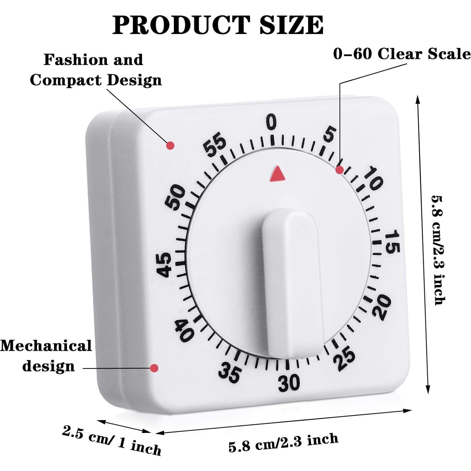 Temporizador de Cocina Weewooday 60 Minutos 2 Piezas Mecánico