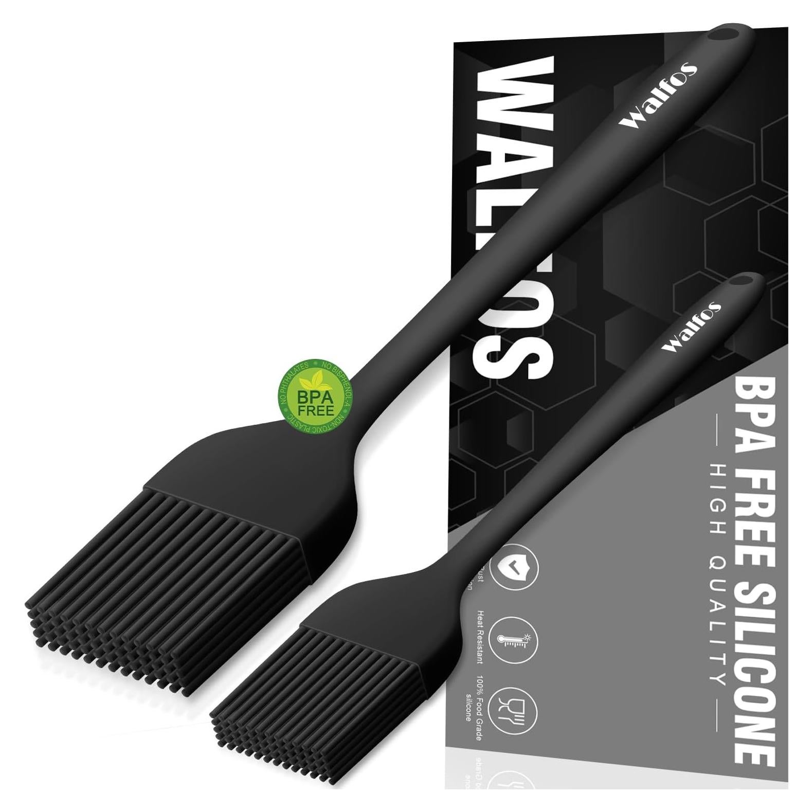 Set de Brochas de Silicona Walfos para Basting 2 Pcs Resistente al Calor