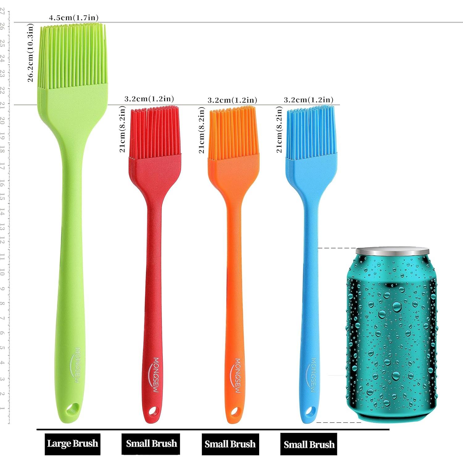 Set de 4 Brochas de Silicona MONGSEW para Basting - Apta Lavavajillas