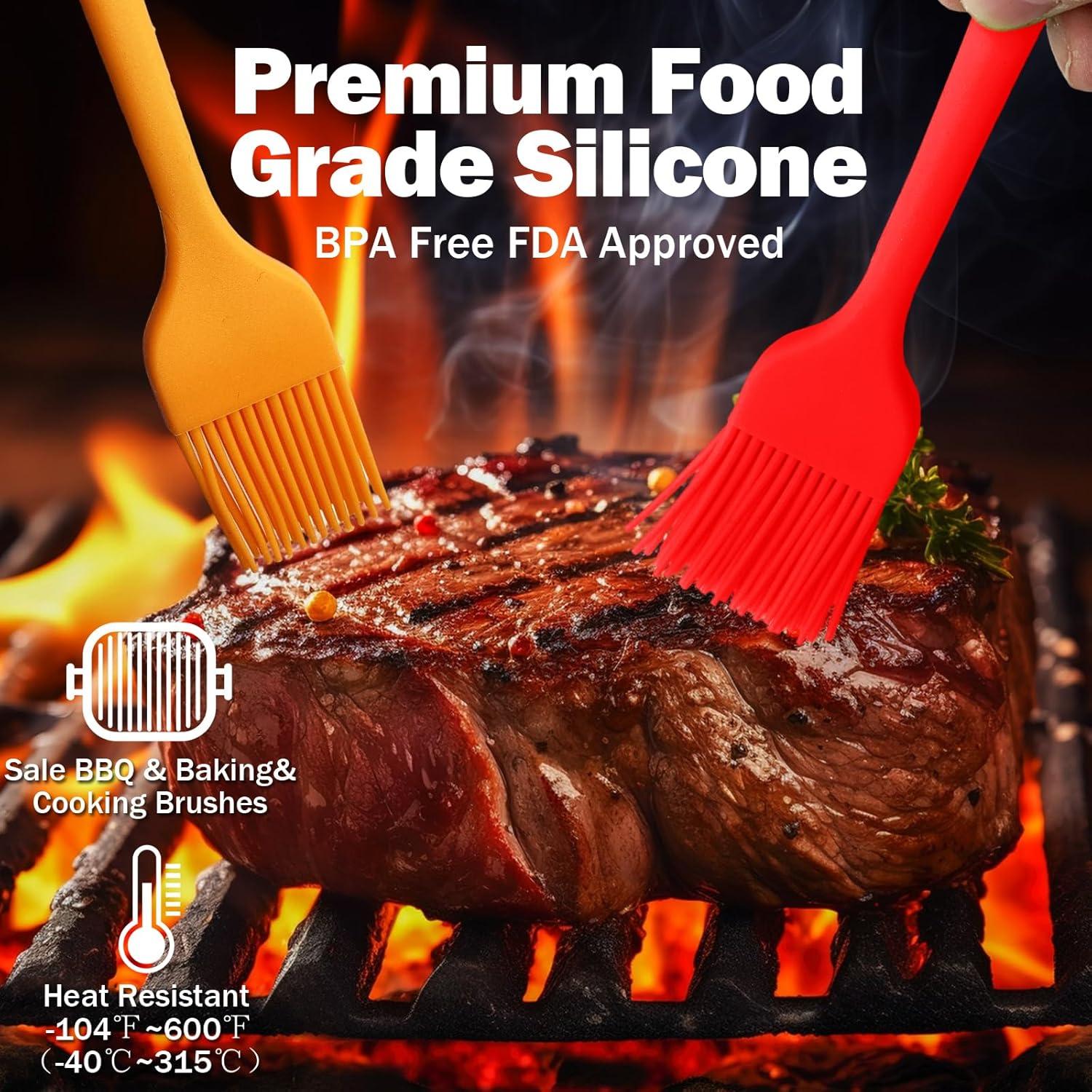 Brochas de Silicona Craebuer para Basting y Pastelería - 5 Piezas