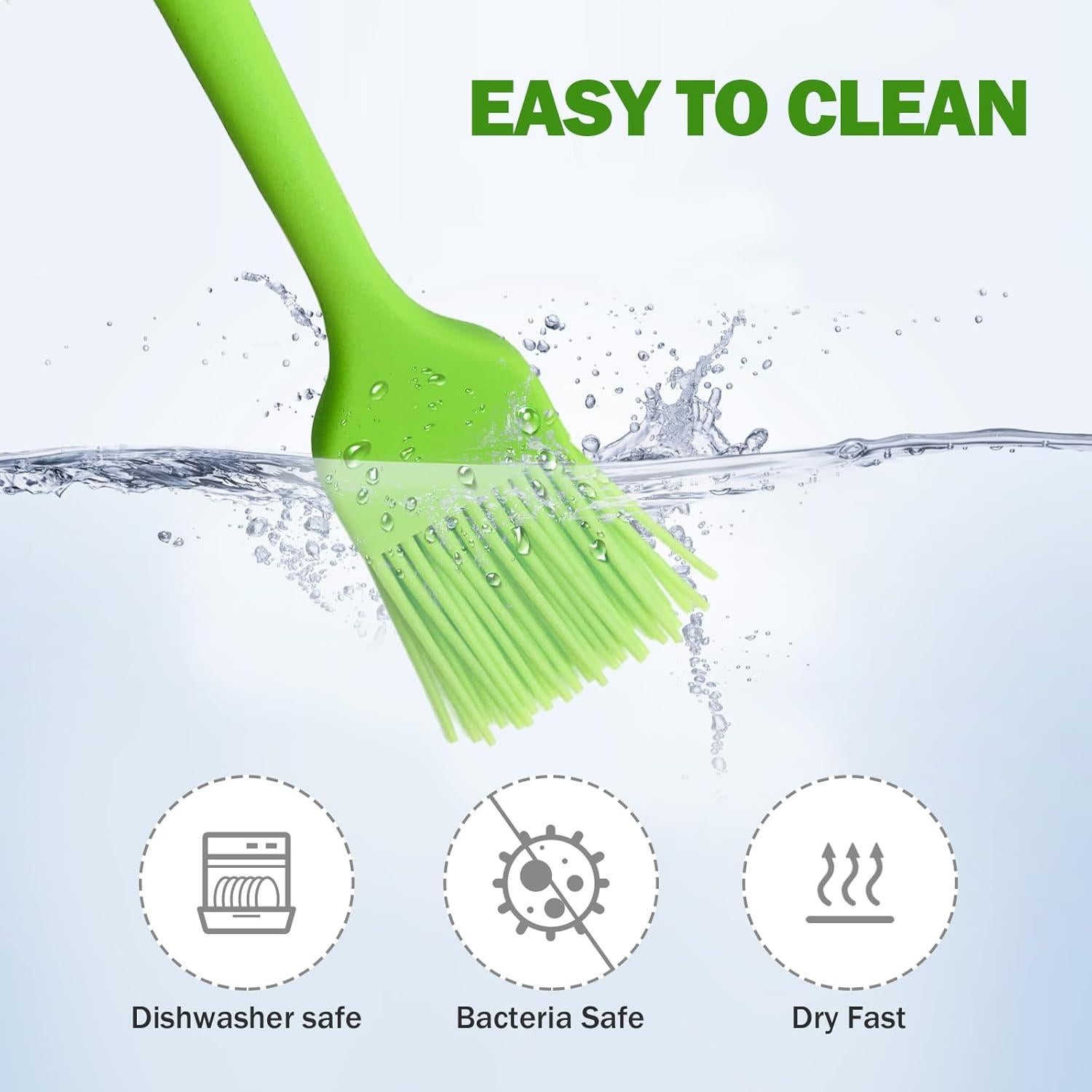 Brochas de Silicona Craebuer para Basting y Pastelería - 5 Piezas