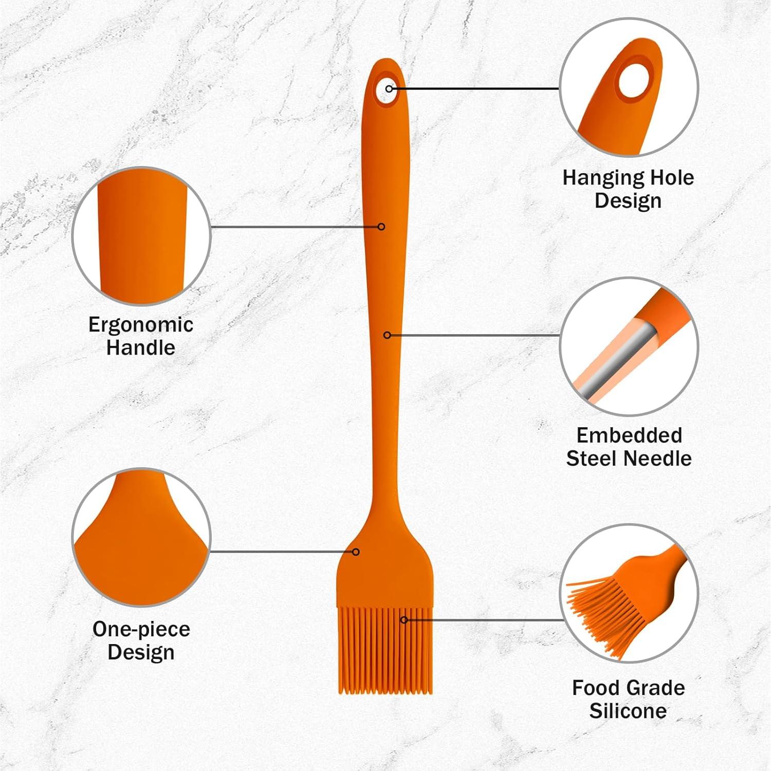 Brochas de Silicona Craebuer para Basting y Pastelería - 5 Piezas