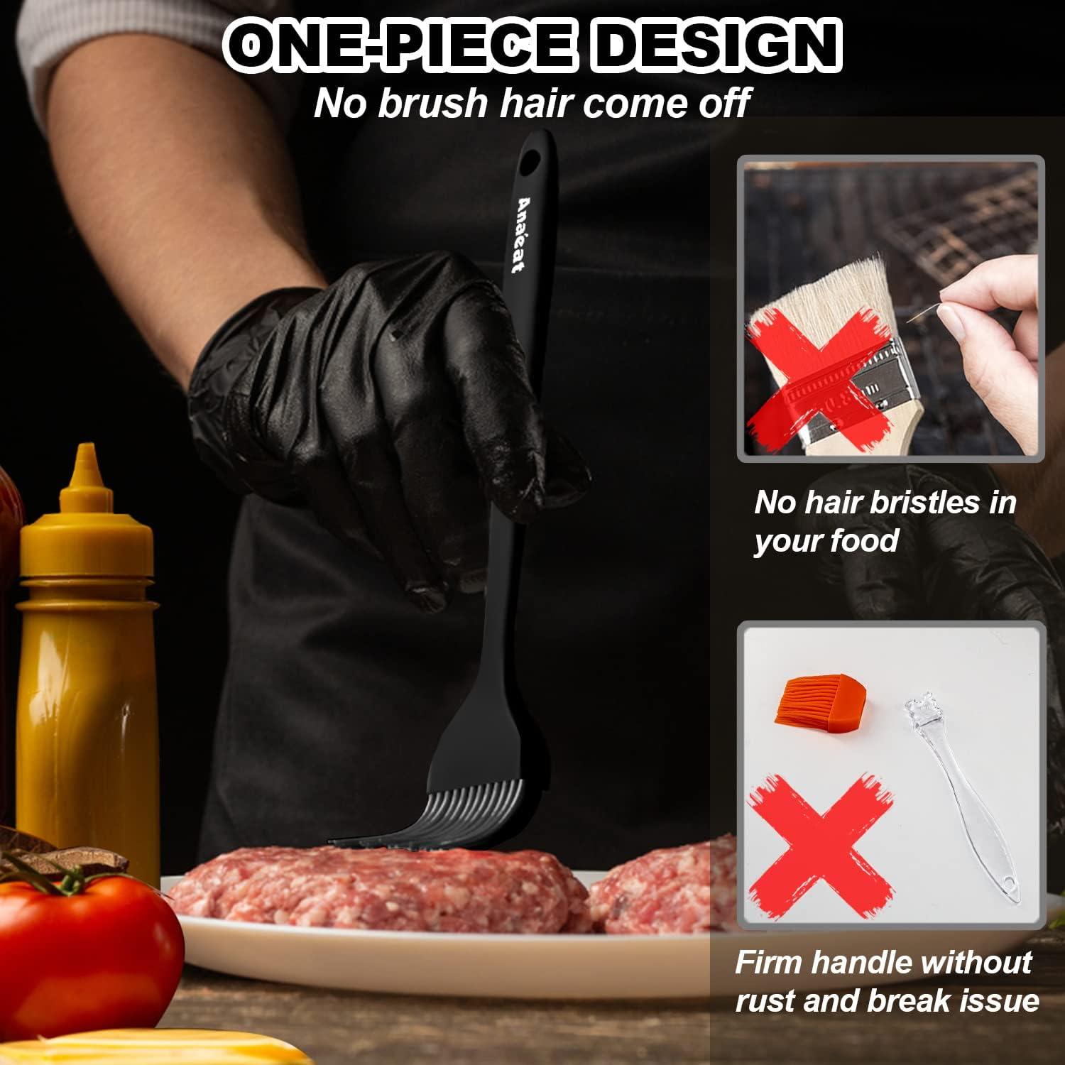 Brochas de Silicona para Basting Anaeat - 2 Piezas Resistentes al Calor