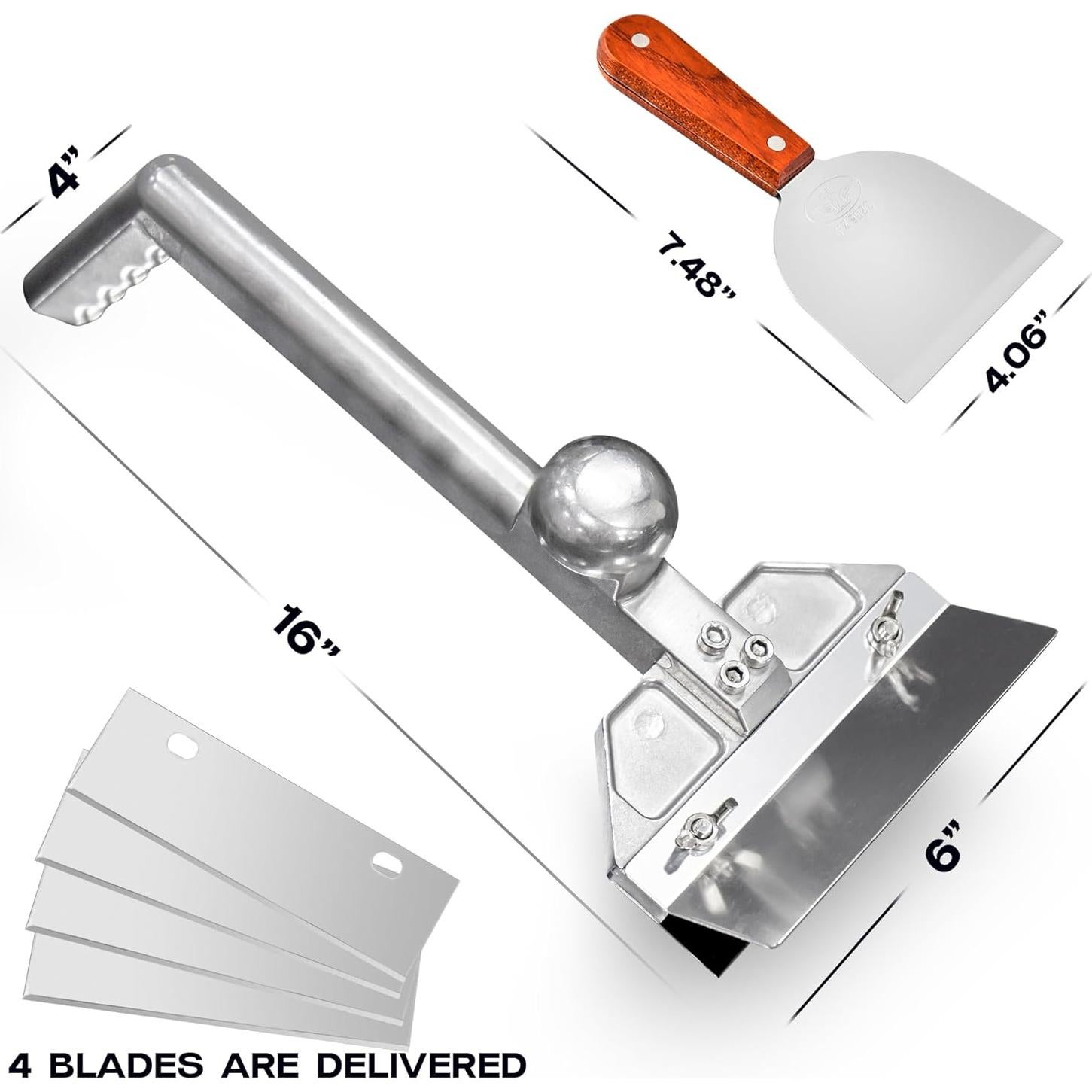 Raspador de Parrilla Huoyanshe con Cuchillas de Acero Inoxidable
