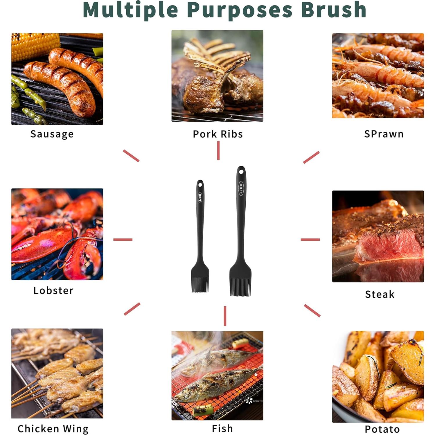 Juego de 2 Brochas de Silicona JJOO para Cocina - Resistente al Calor