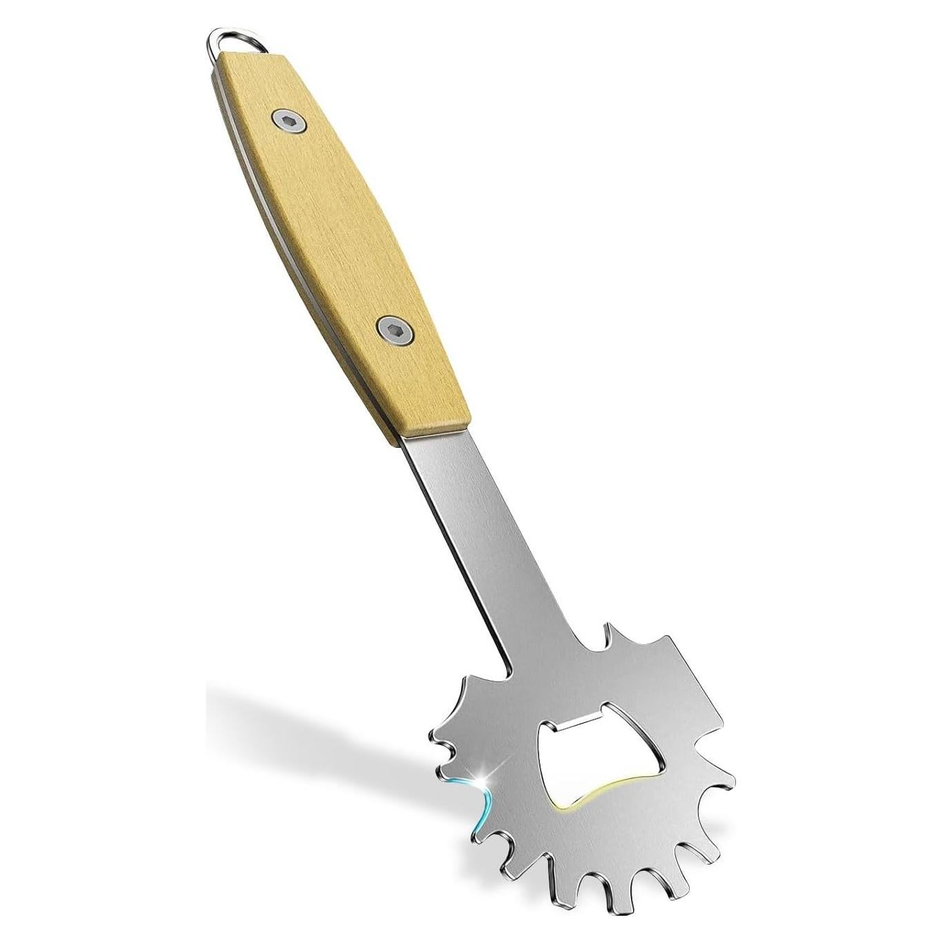 Raspador de BBQ XYK 10 en 1, Acero Inoxidable, Mango de Madera