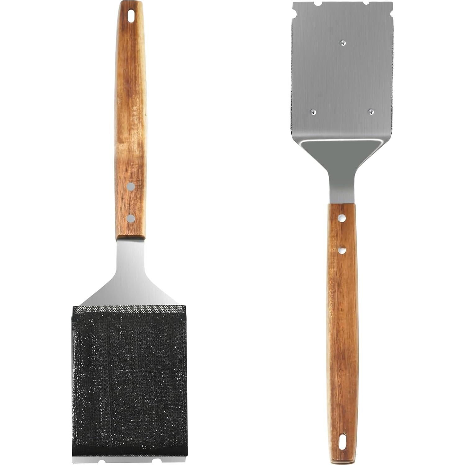 Cepillo y Raspador de Parrilla Rixordd - Sin Cerda, Mango Extendido