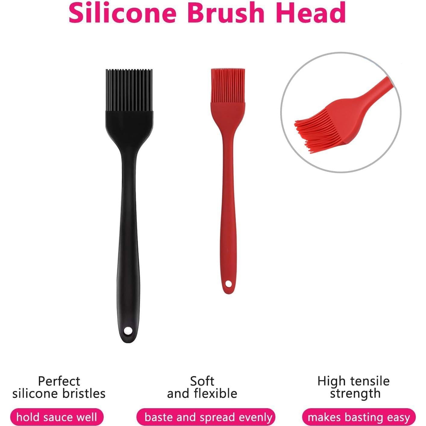 Juego de Brochas de Silicona Hhyn 2 Piezas Resistente al Calor