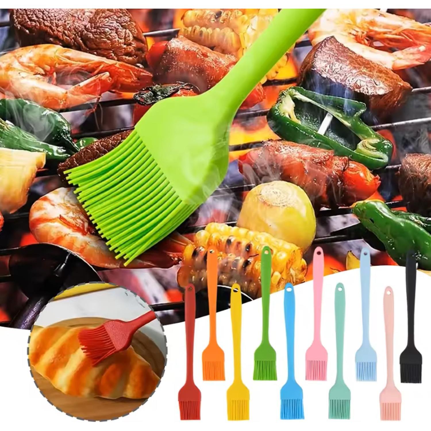 Juego de Brochas de Silicona Febarula 2-Pack Resistente al Calor