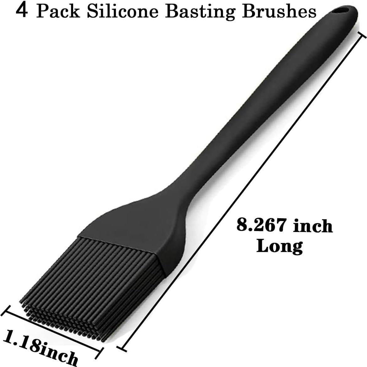 Brochas de Silicona NXRACSH para Cocinar - 4 Piezas Negras