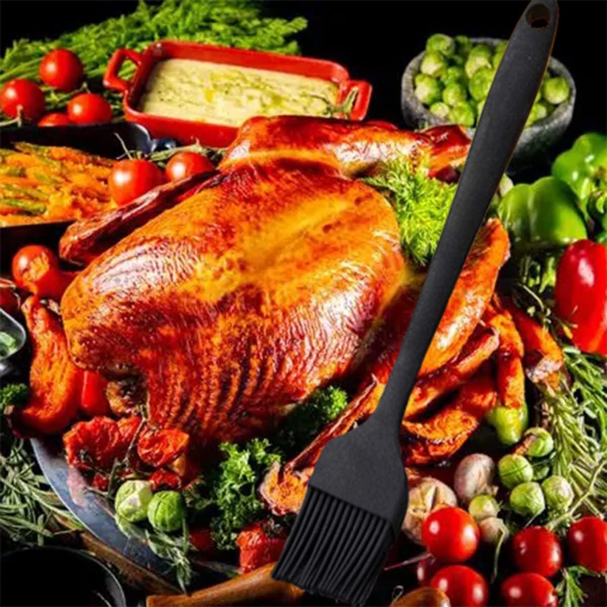 Brochas de Silicona NXRACSH para Cocinar - 4 Piezas Negras