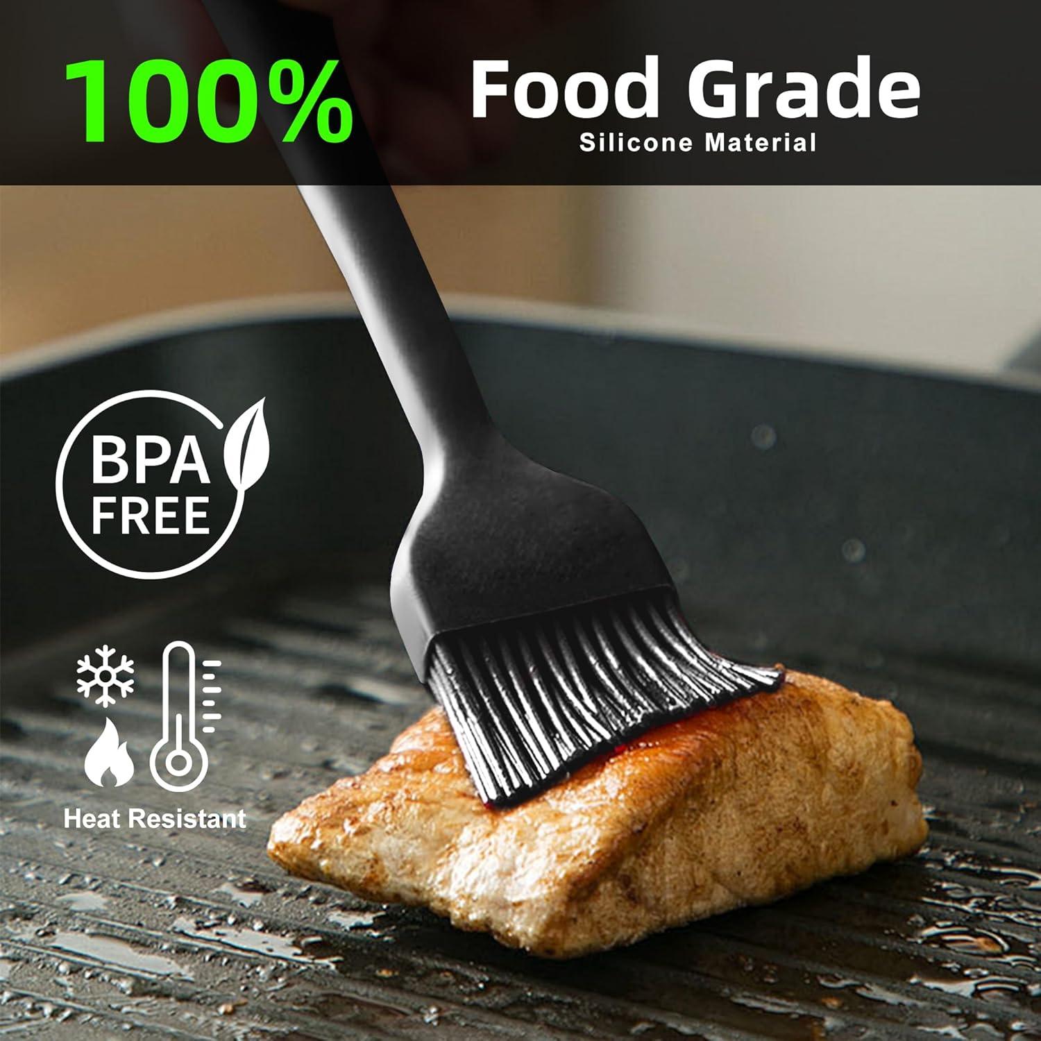 Brocha de Silicona Negra Oleaf para Cocina y Pastelería 24.5cm