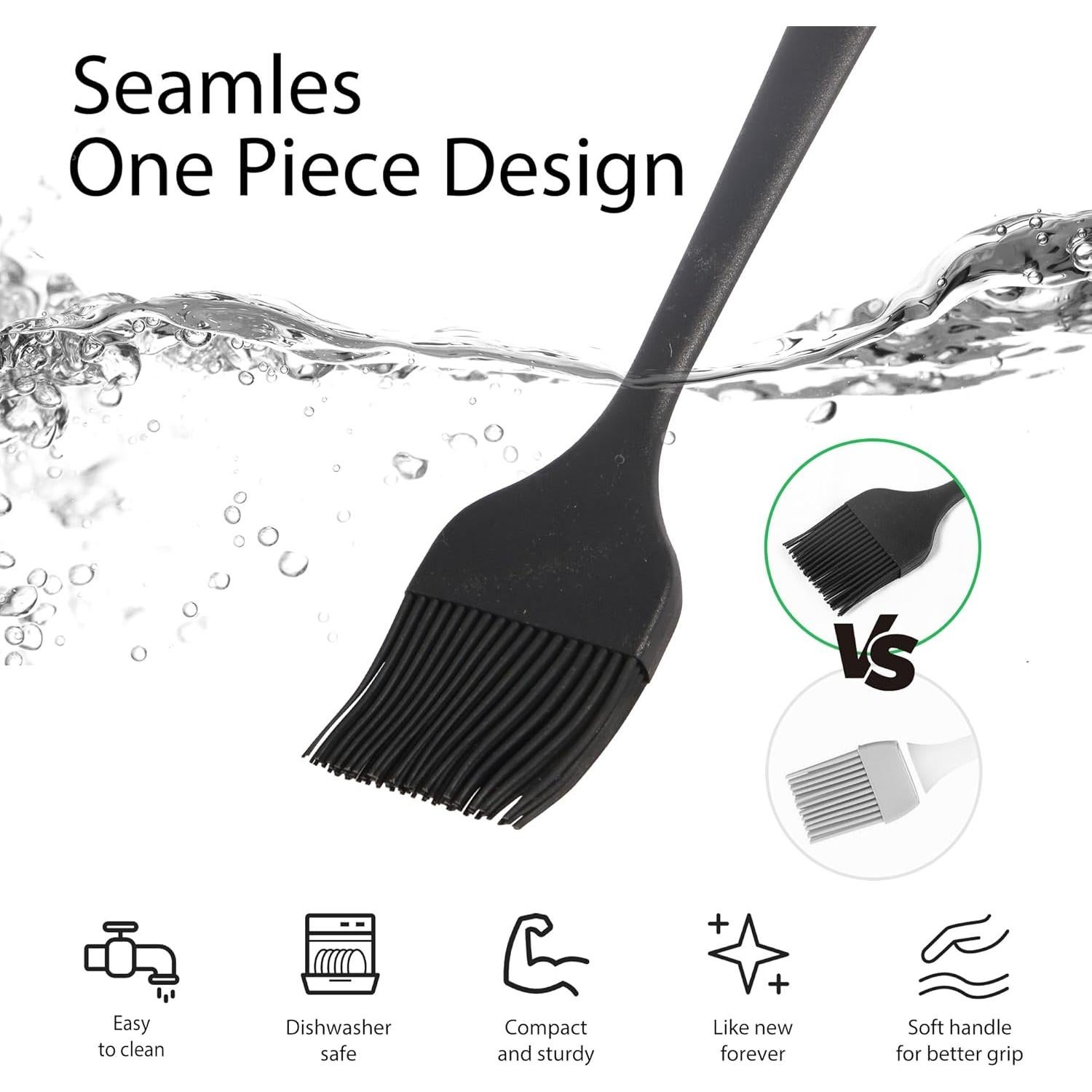 Brocha de Silicona Negra Oleaf para Cocina y Pastelería 24.5cm