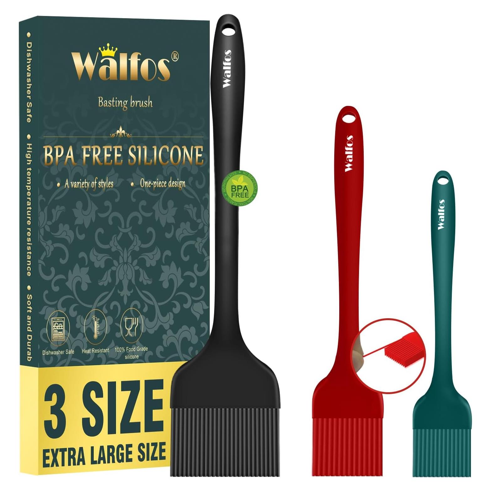 Set de Brochas de Pastelería Walfos 3 Tamaños Silicona