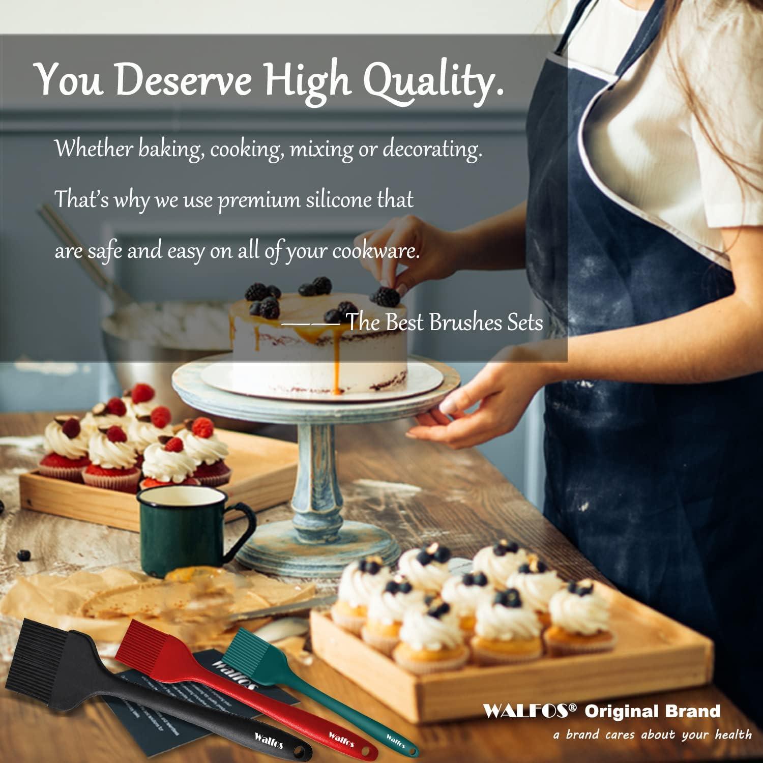 Set de Brochas de Pastelería Walfos 3 Tamaños Silicona