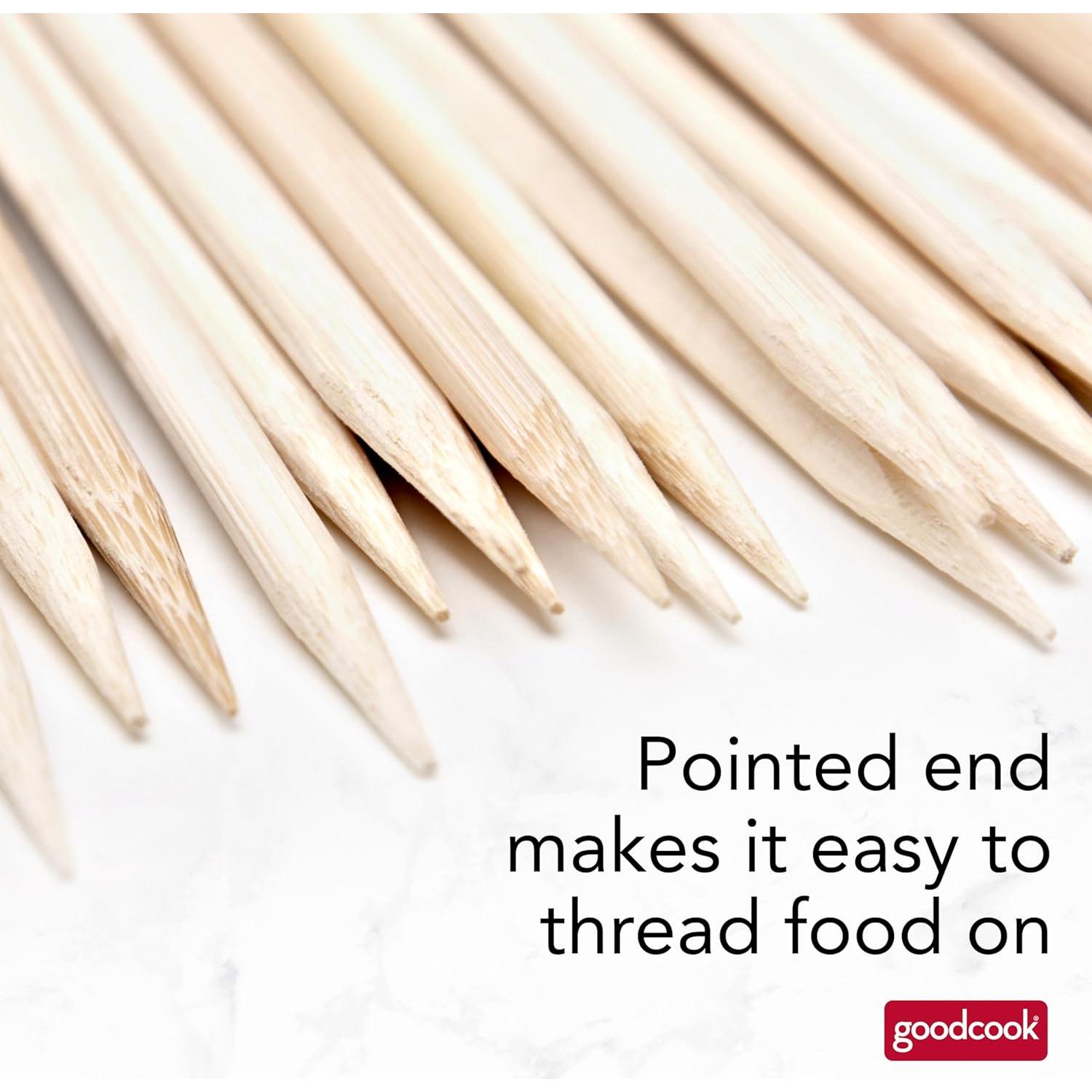 Pinchos de Bambú GoodCook 30 cm - 100 Unidades para Asar