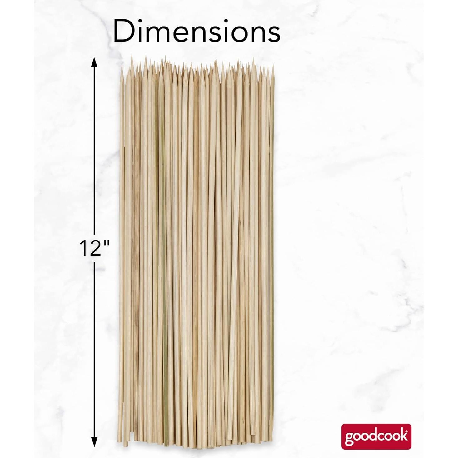 Pinchos de Bambú GoodCook 30 cm - 100 Unidades para Asar