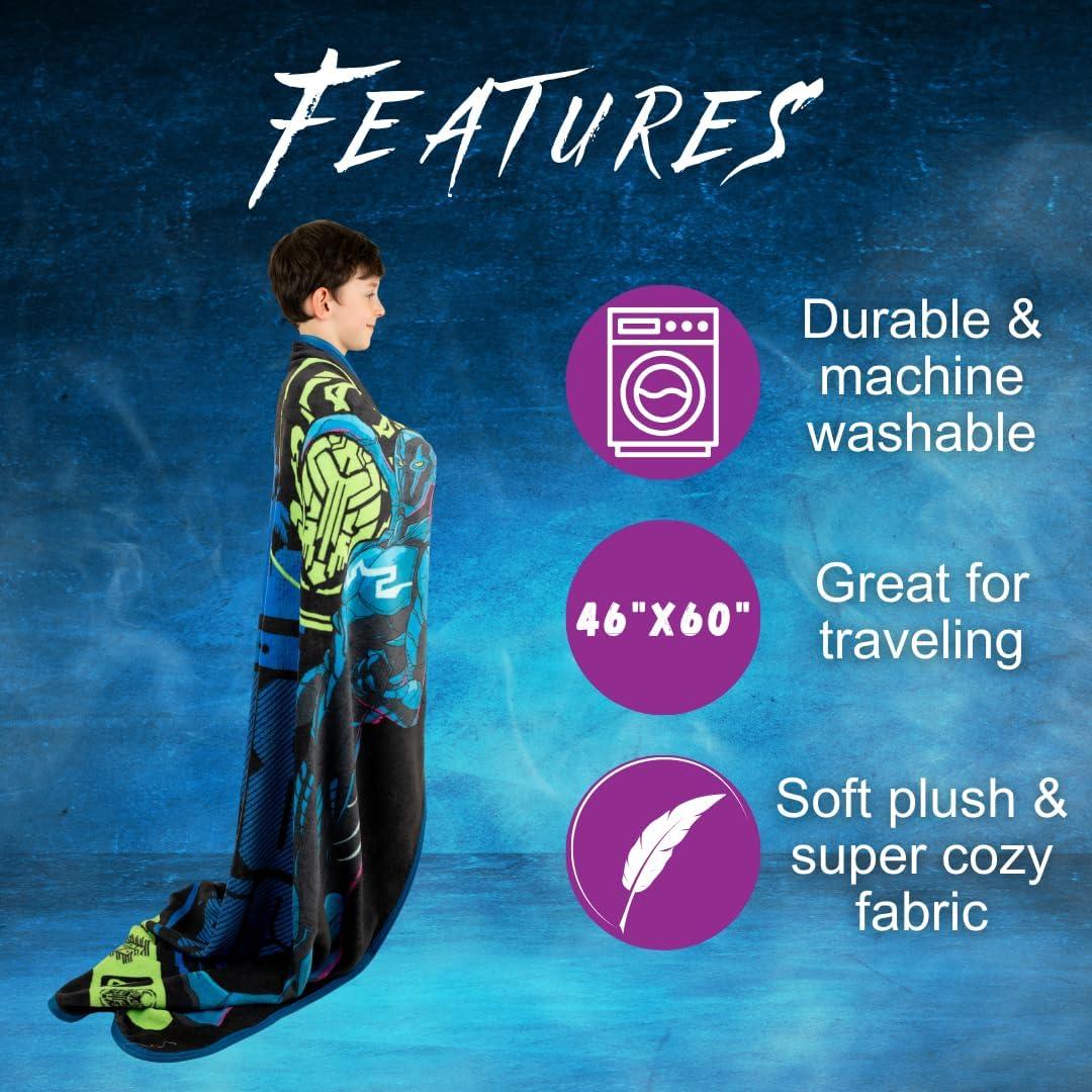 Manta Infantil Franco Blue Beetle 116x152 cm Suave