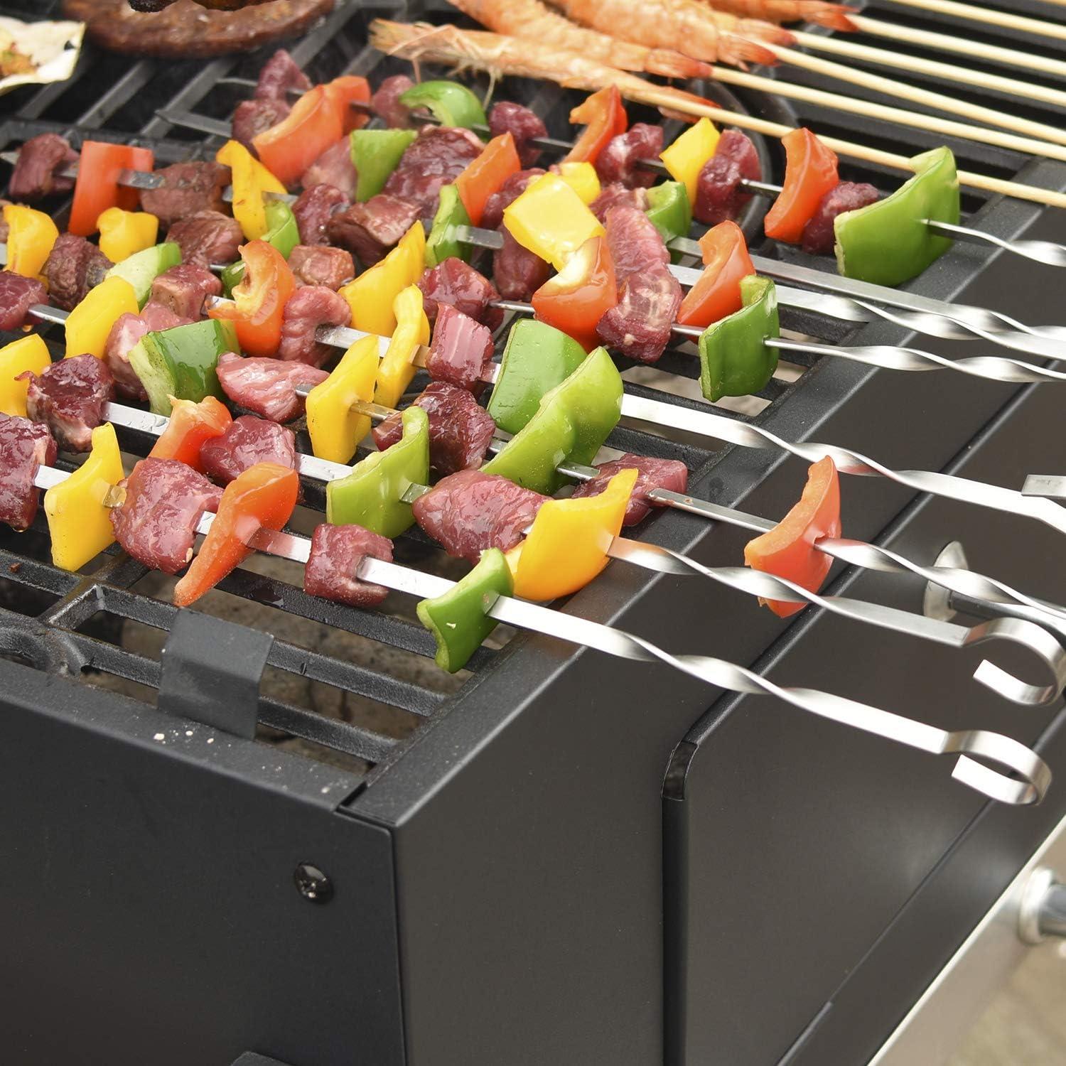 Pinchos de Kabob JY COOKMENT 35.56 cm Acero Inoxidable Set 12