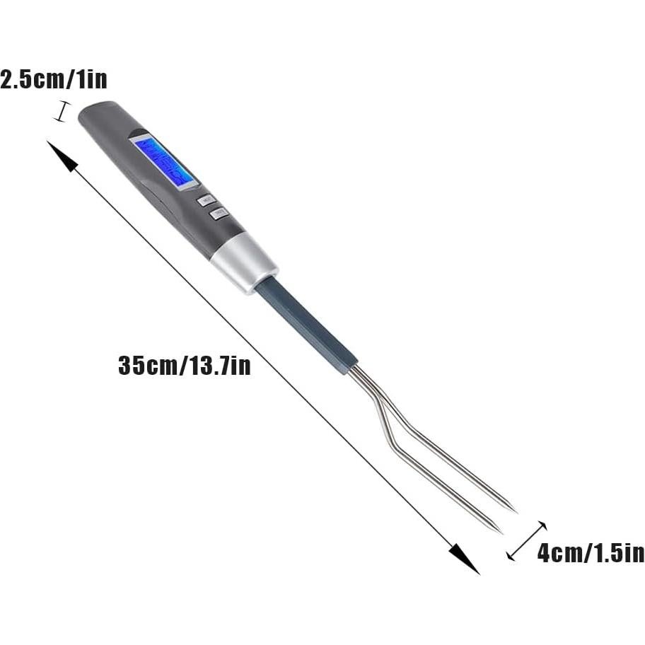 Termómetro Digital de Carne Lwuey con Tenedor y Doble Sonda