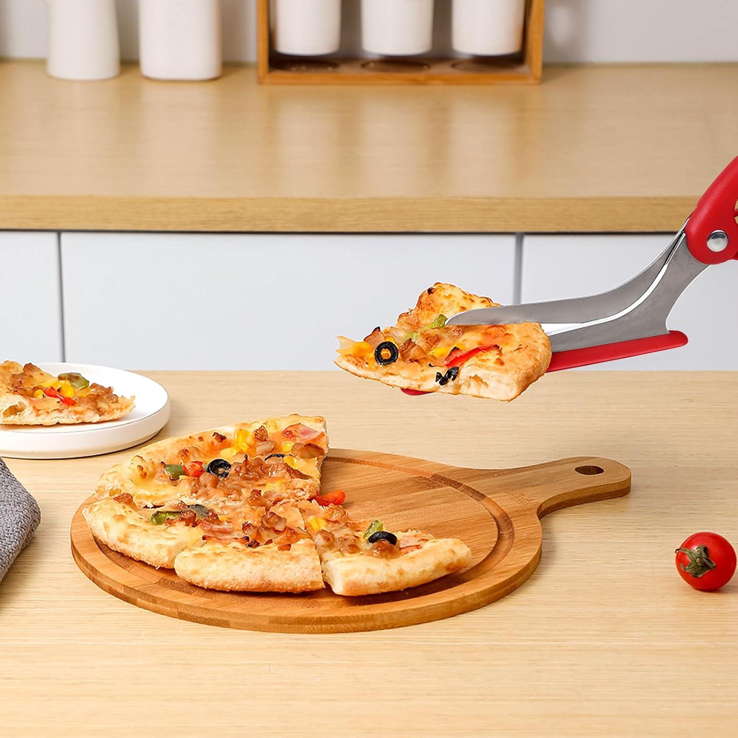 Tijeras para Pizza AmHoo de Acero Inoxidable Rojo 11.43 cm