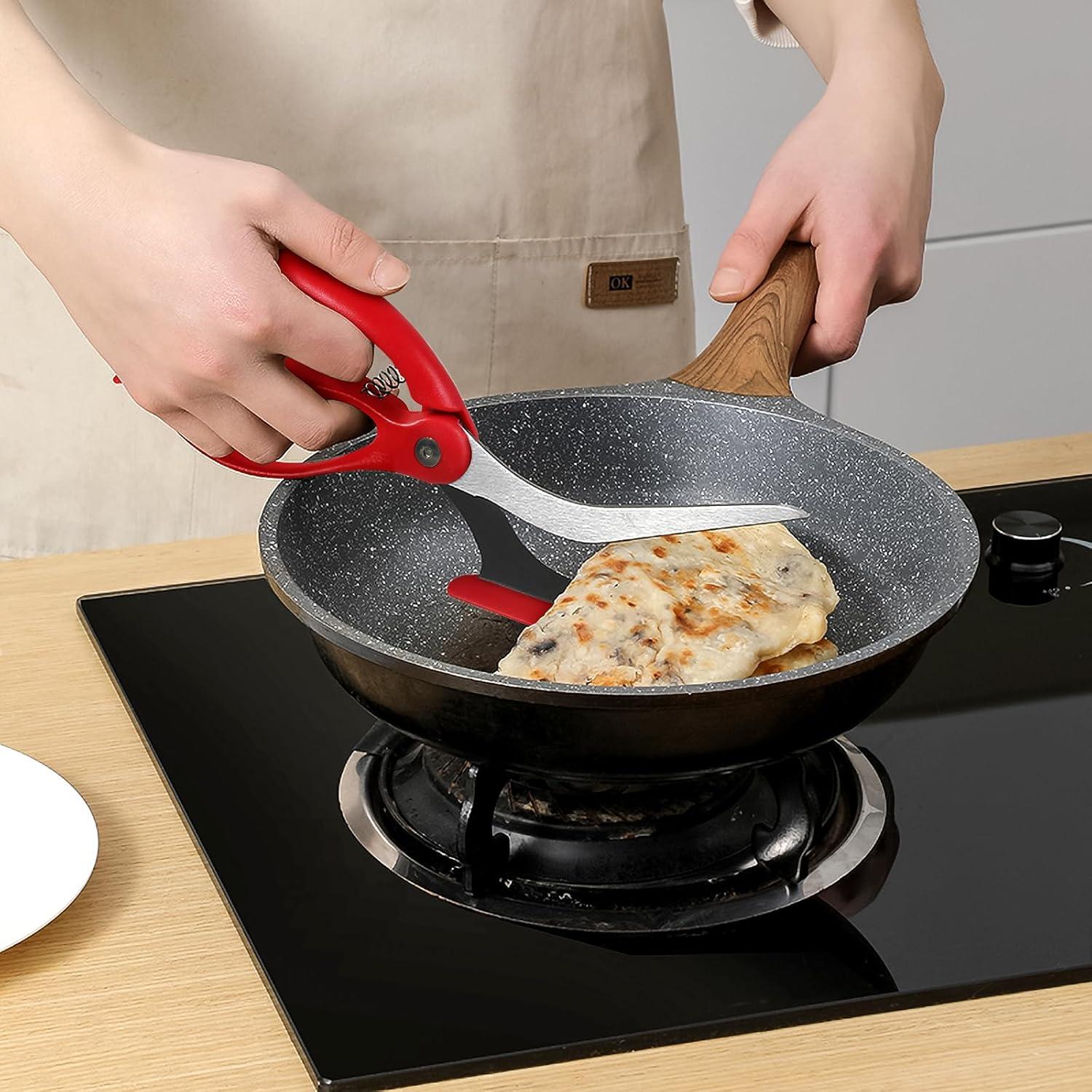 Tijeras para Pizza AmHoo de Acero Inoxidable Rojo 11.43 cm