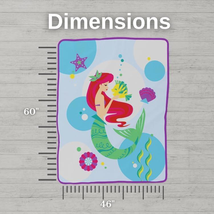 Manta La Sirenita Ariel Franco 116x152 cm Suave Plush
