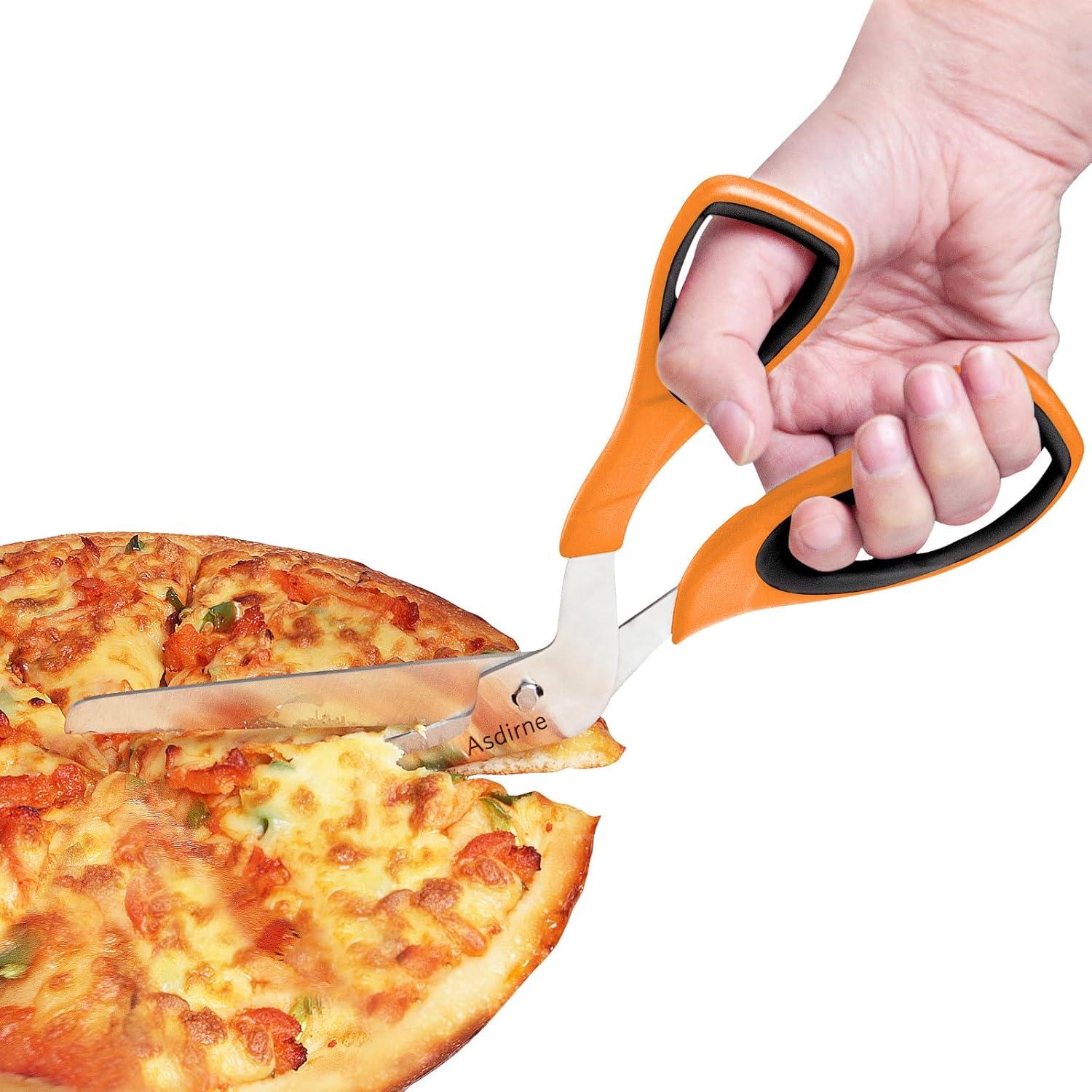 Tijeras para Pizza Asdirne 27 cm Acero Inoxidable Negro/Naranja