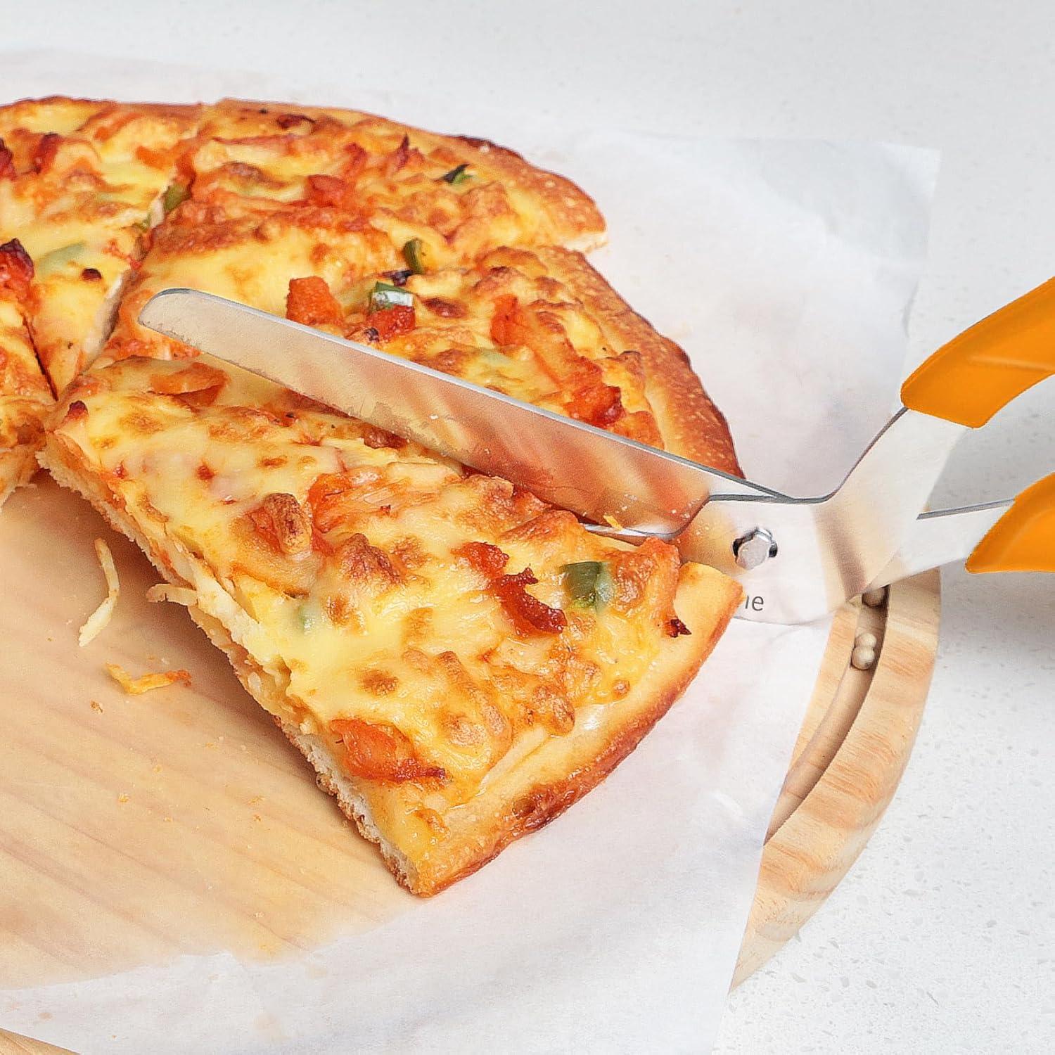 Tijeras para Pizza Asdirne 27 cm Acero Inoxidable Negro/Naranja