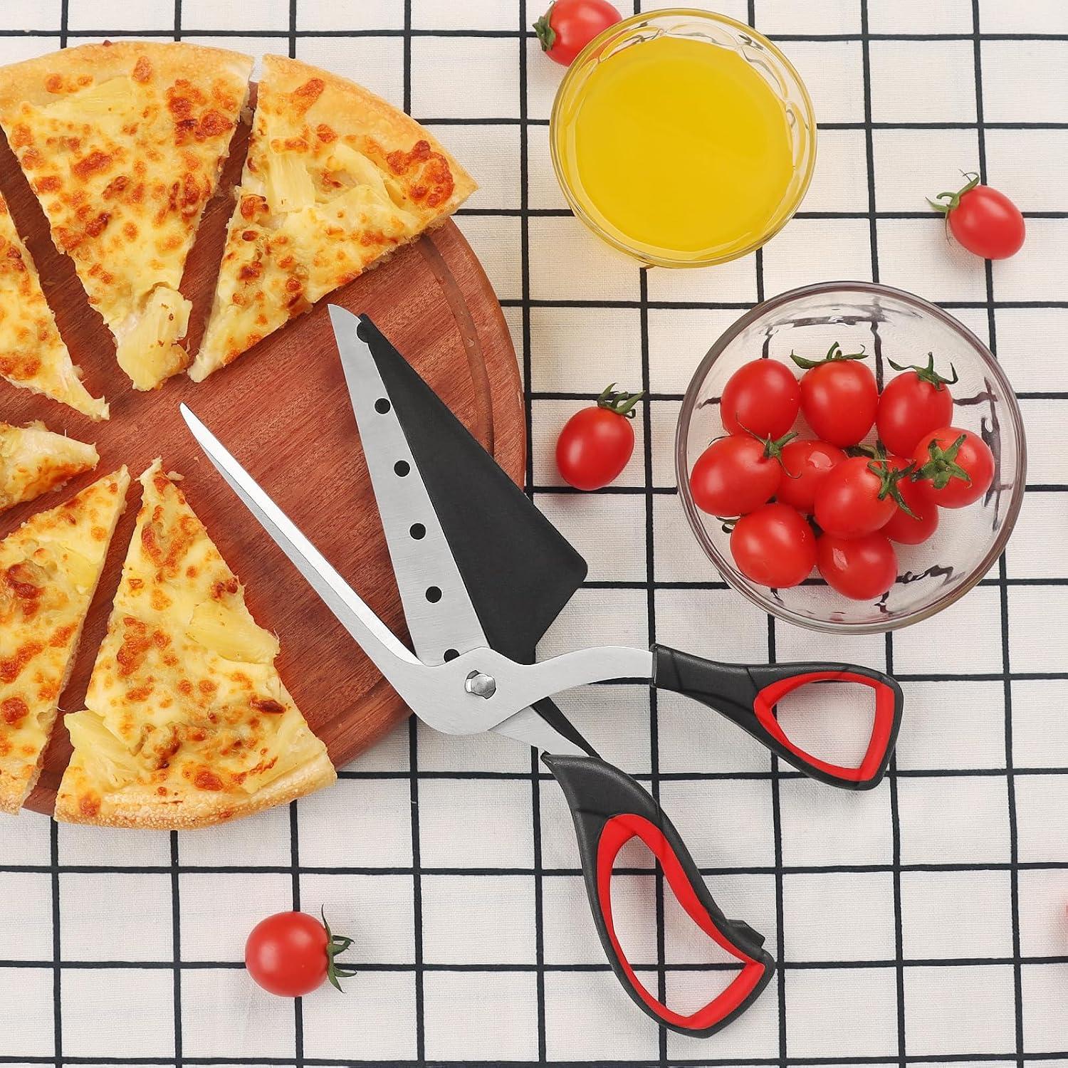 Tijeras para Pizza Frepxzlk con Pala y Hoja de Acero Inoxidable