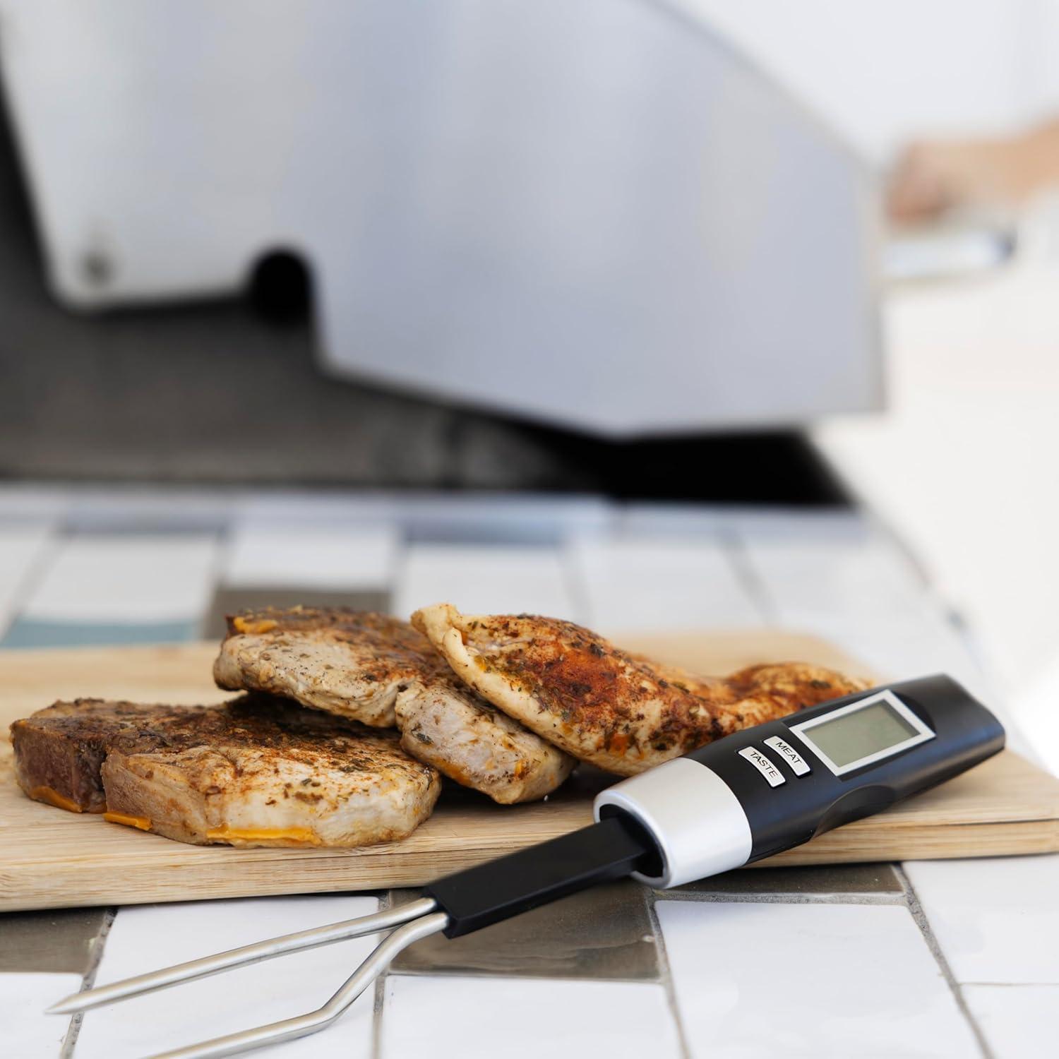 Termómetro Digital de Carne Outset con Tenedor Acero Inoxidable