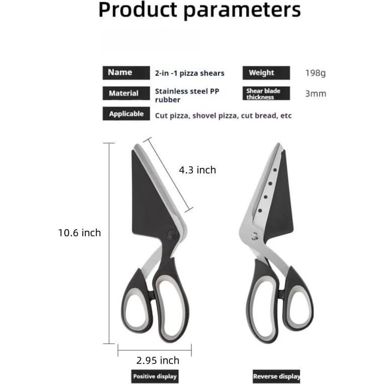 Cortador y Servidor de Pizza 2-en-1 Yeenelwboo, Acero Inoxidable