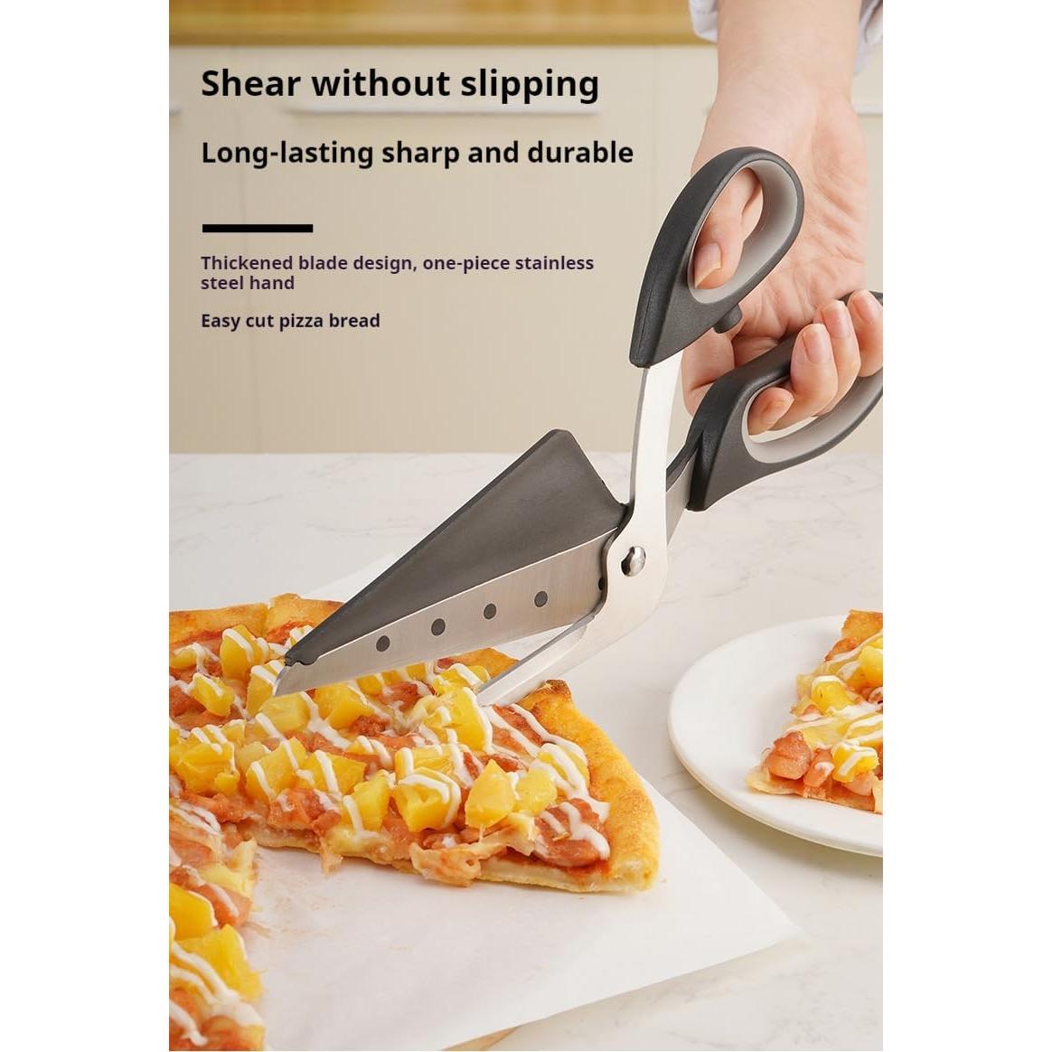 Cortador y Servidor de Pizza 2-en-1 Yeenelwboo, Acero Inoxidable