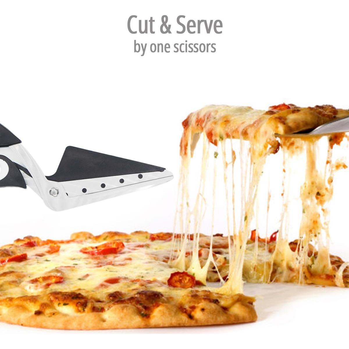 Cortador de Pizza Tijeras Acero Inoxidable con Mango Suave