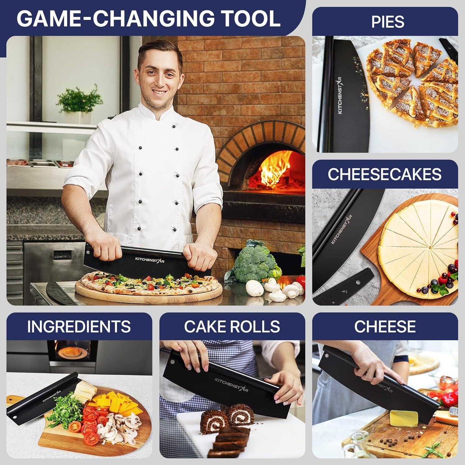 Cortador de Pizza KitchenStar 45.72 cm Acero Inoxidable Negro